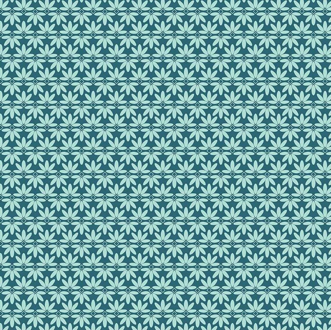 Melody- Deco Leaves Colonial BLue C15145-COLONIAL