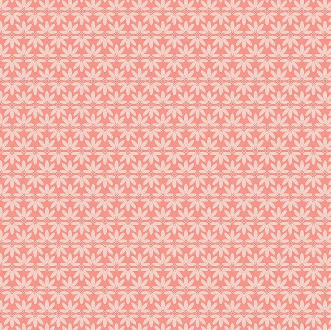 Melody- Deco Leaves Colonial Salmon C15145-SALMON