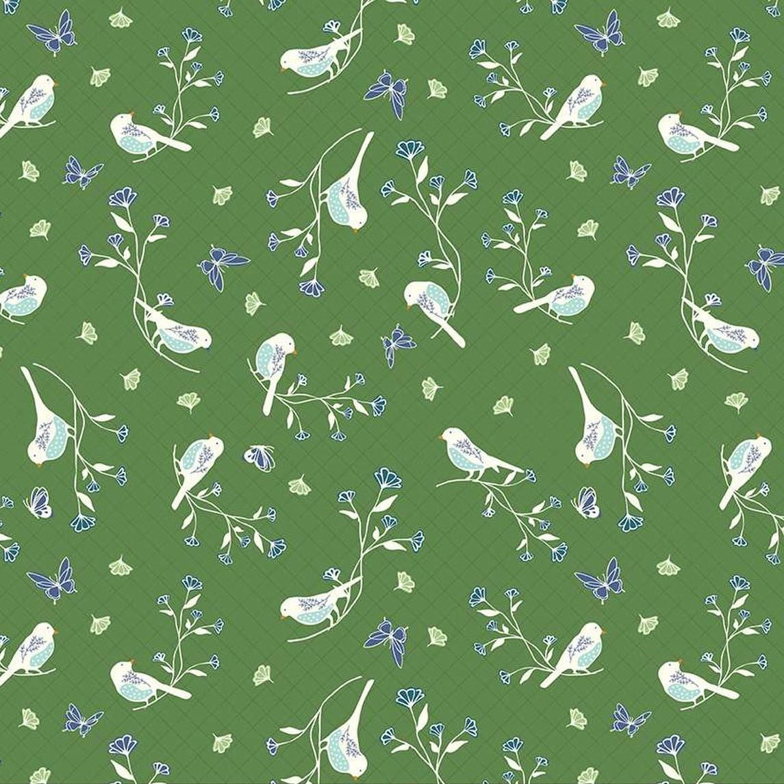 Melody - Floral Birds Clover C15141-CLOVER