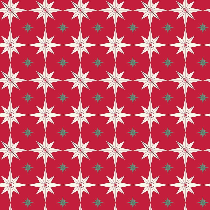 Merry Little Christmas - Starbursts Red C14843-RED