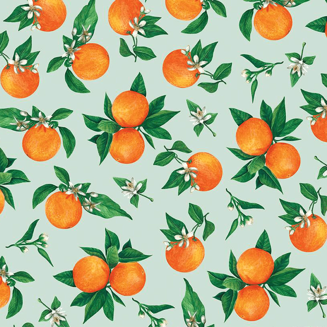 Monthly Placemats 2 - June Oranges Mint C13931-MINT