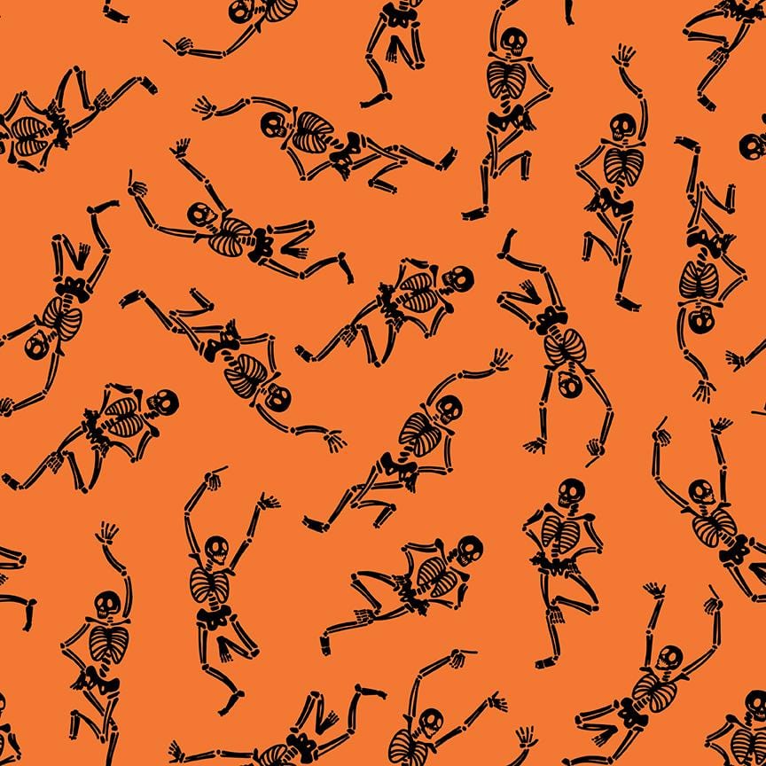 Monthly Placemats 2 - October Skeletons Orange C13939-ORANGE