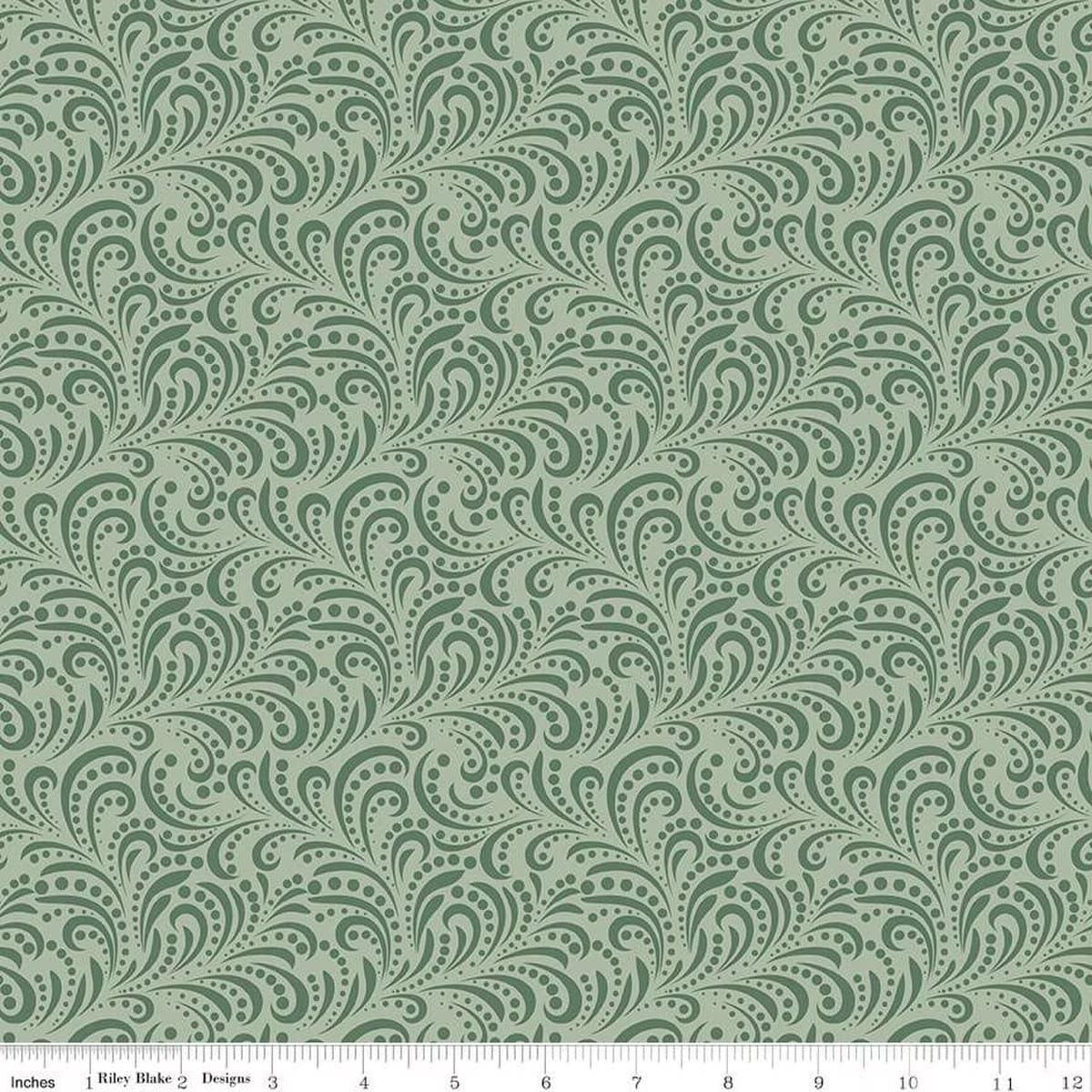 Morning Latte - Swirls Green C16928-GREEN