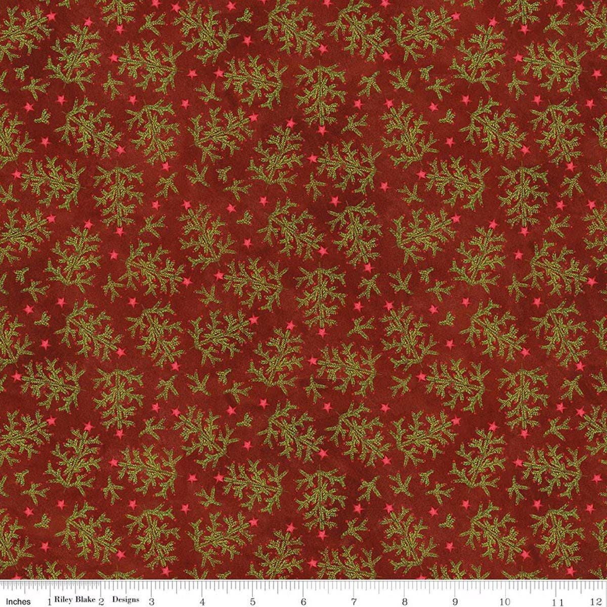 Northern Christmas - Whimsical Trees Red C17832-RED