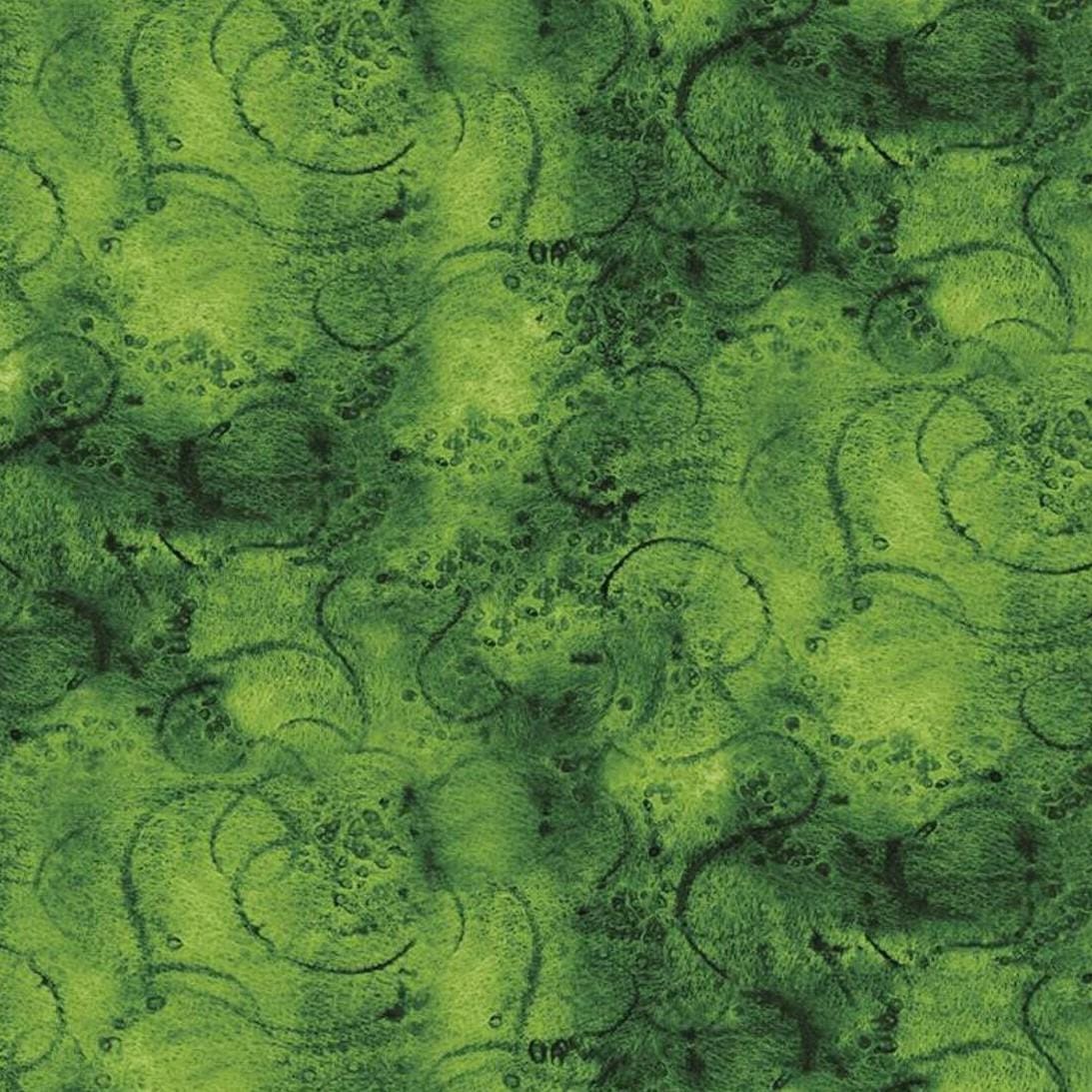 Painter's Watercolor Swirl - Dark Green C680-DKGREEN