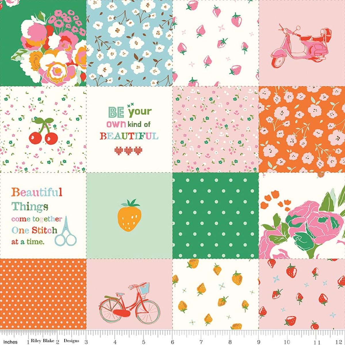 Patchwork Green - Cotton Nook C17978-GREEN
