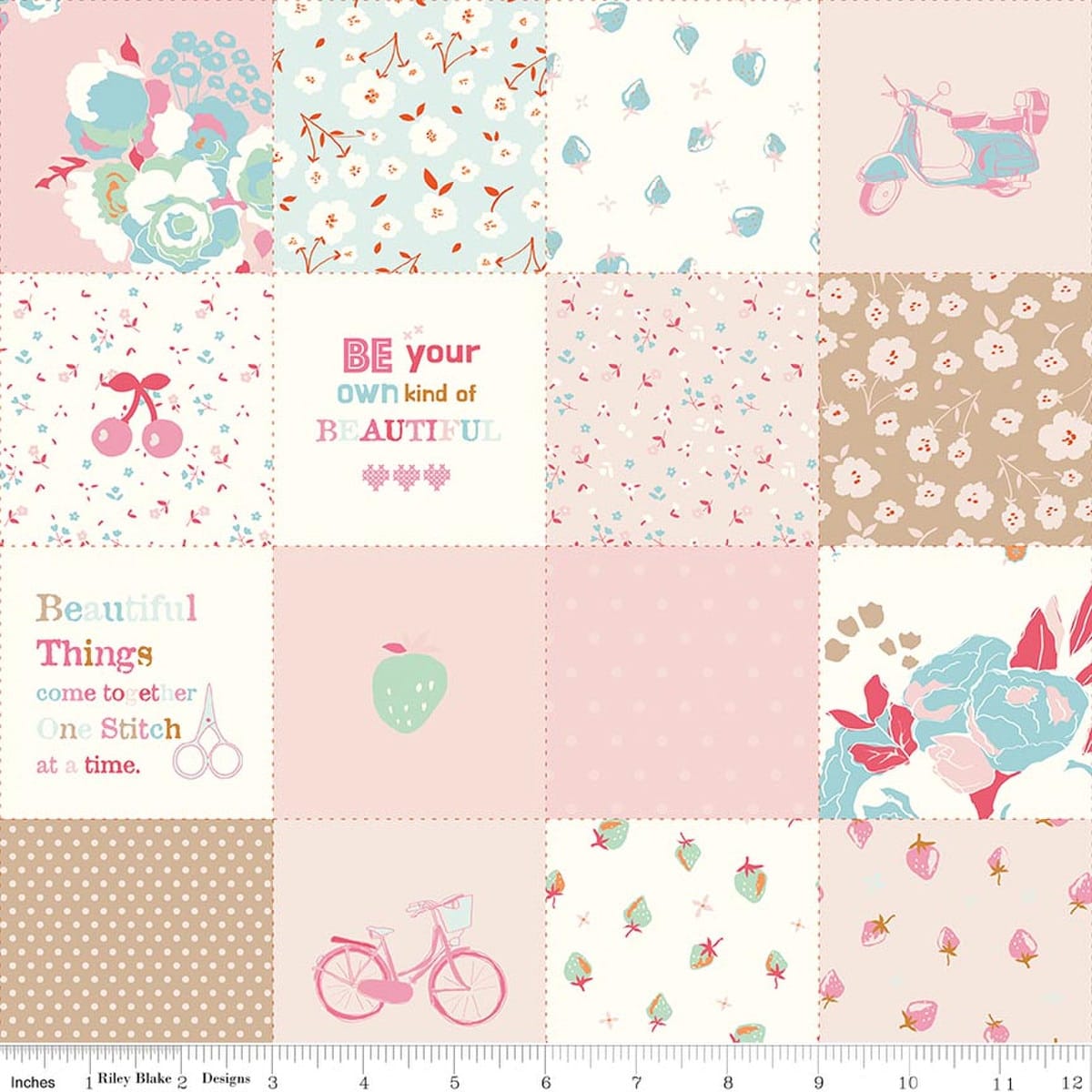 Patchwork Pink - Cotton Nook C17978-PINK