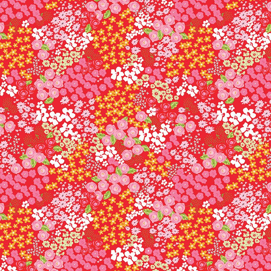 Picnic Florals - Flower Garden Red C14611-RED