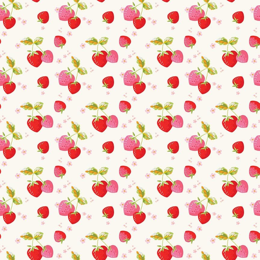 Picnic Florals - Strawberries Cream C14612-CREAM