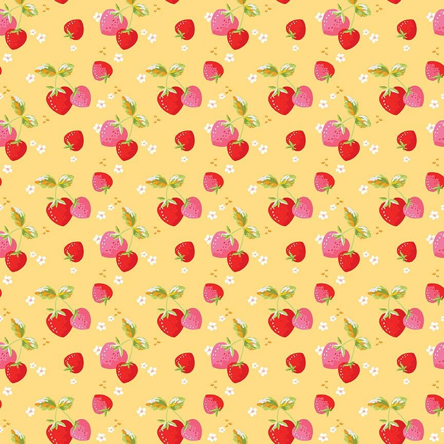 Picnic Florals - Strawberries Yellow C14612-YELLOW