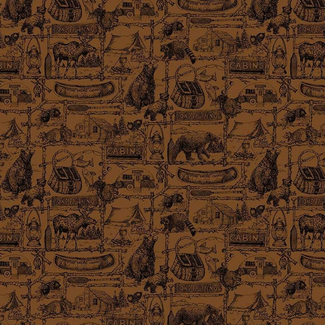 Pine Grove - Outlines Brown C15934-BROWN