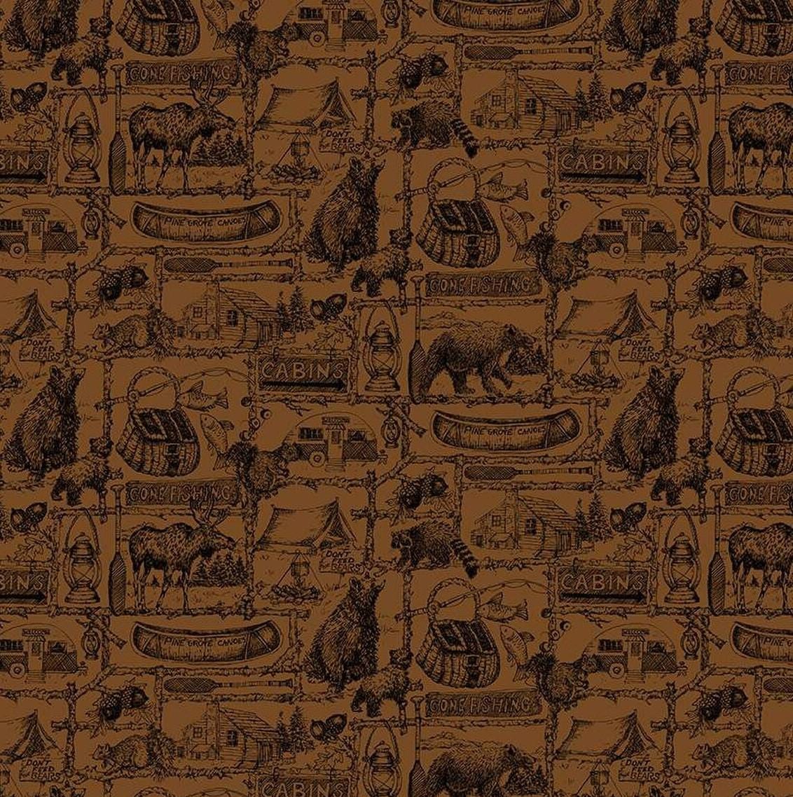 Pine Grove - Outlines Brown C15934-BROWN