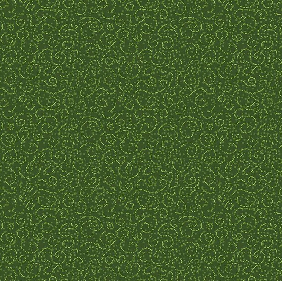 Plum Petals - Swirl Green C15645-GREEN