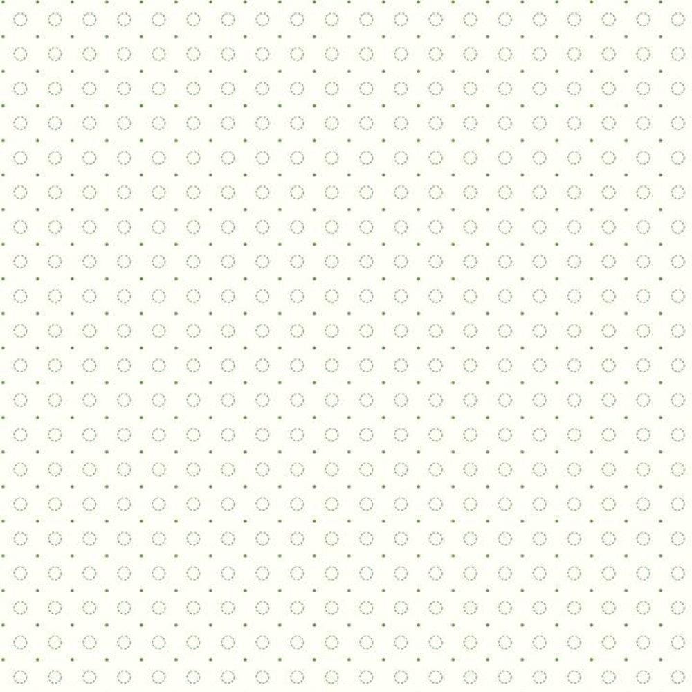 Riley Blake - Bee Backgrounds - Stitched Circle Green C9940-GREEN