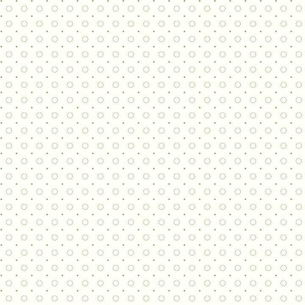 Riley Blake - Bee Backgrounds - Stitched Circle Green C9940-GREEN