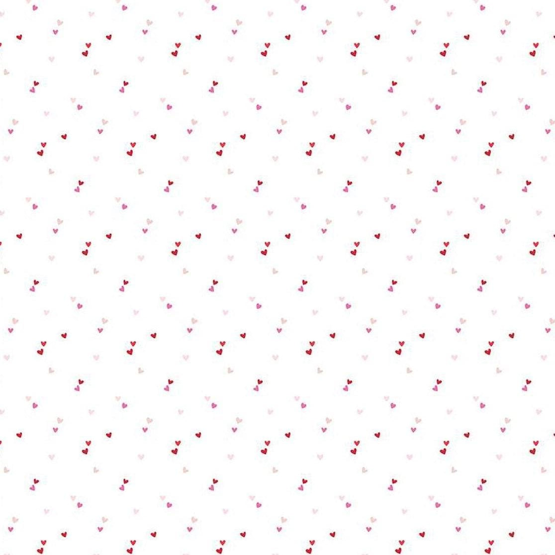 Seasonal Basics - Hearts White C655-WHITE