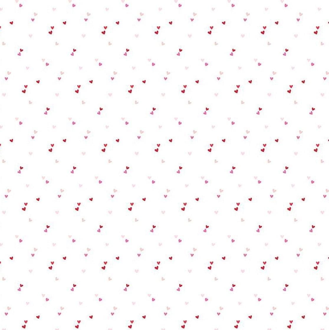Seasonal Basics - Hearts White C655-WHITE