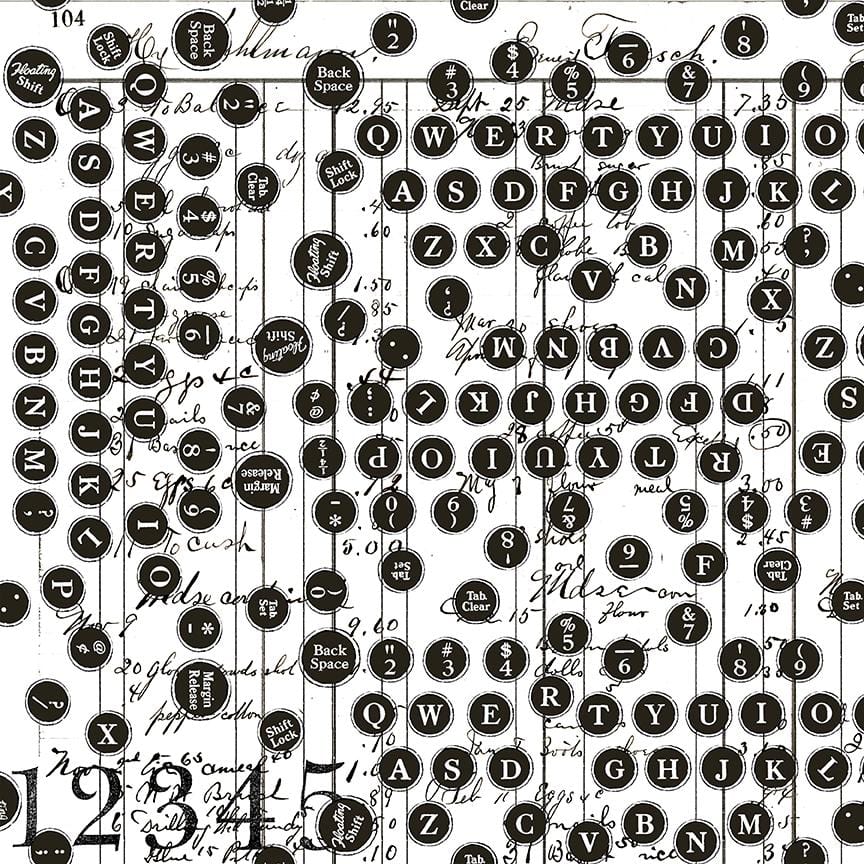 Sew Journal - Deconstructed Type White C13893-WHITE