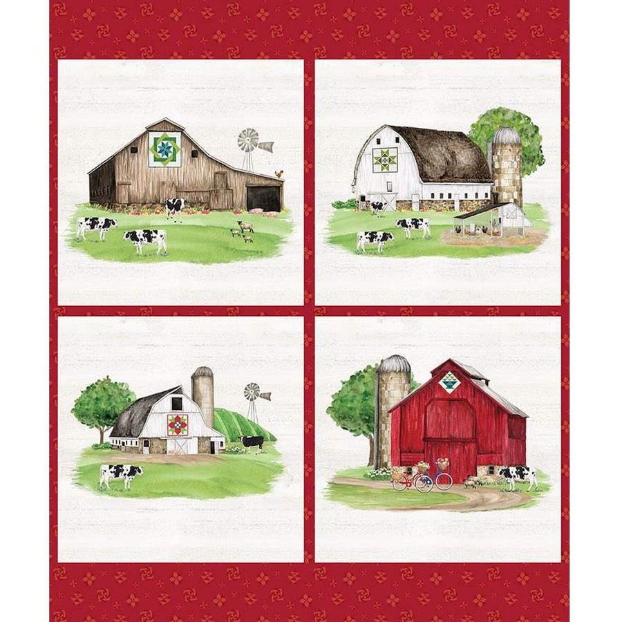 Spring Barn Quilts - Pillow Panel PD14336-PANEL