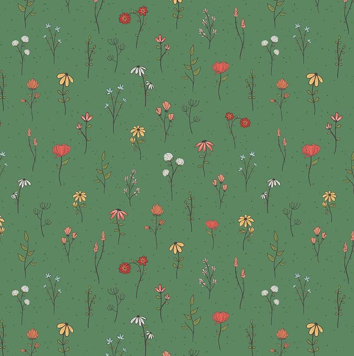 Stay Wild - Boho Little Flowers Green C15211-GREEN