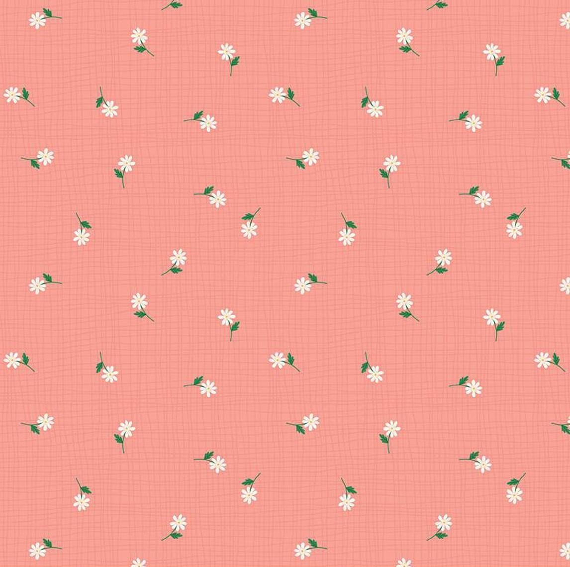 Stay Wild - Grid Flowers Coral C15214-CORAL