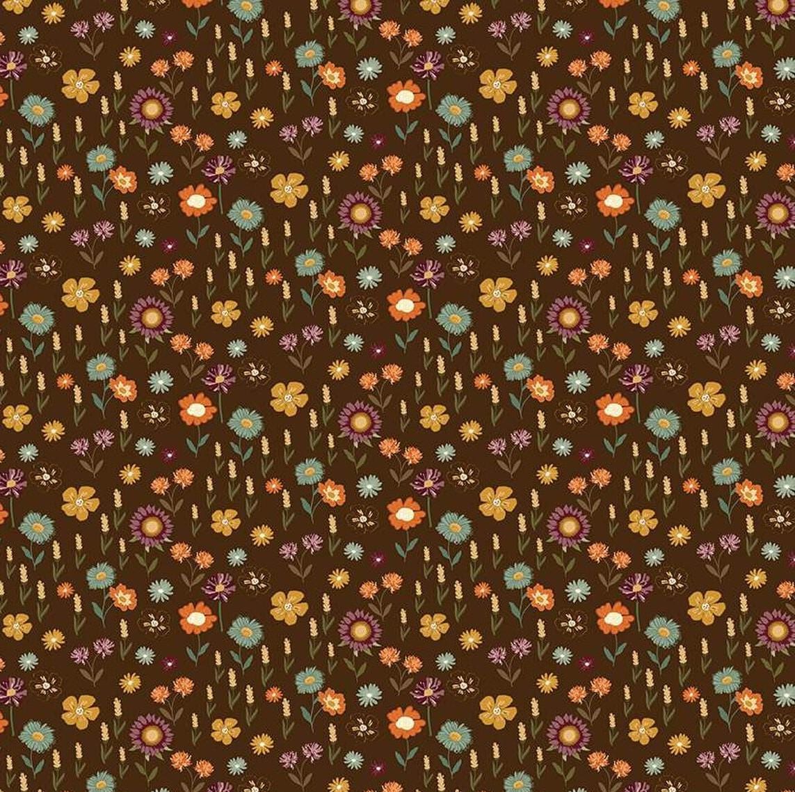 The Awe of Autumn -  Floral Brown C16194-BROWN
