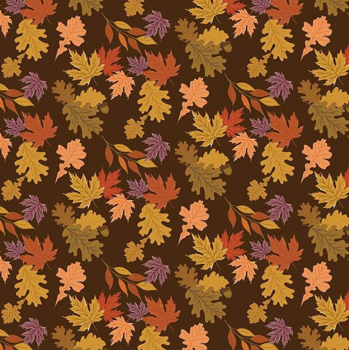 The Awe of Autumn - Leaves Brown C16191-BROWN