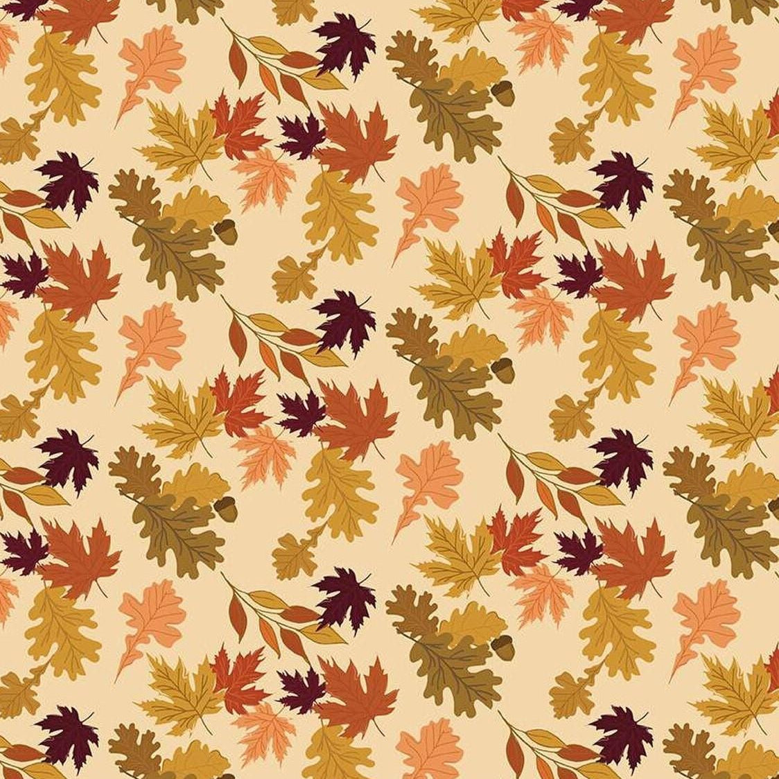 The Awe of Autumn - Leaves Latte C16191-LATTE
