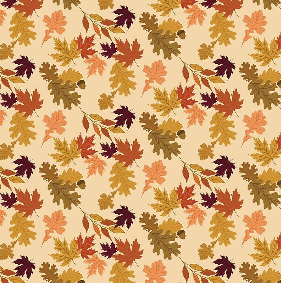 The Awe of Autumn - Leaves Latte C16191-LATTE