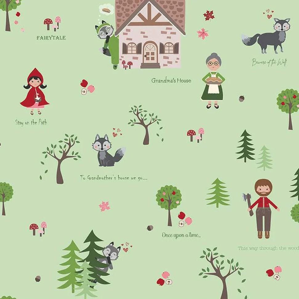 To Grandmother's House - Through the Woods Green C14370-GREEN
