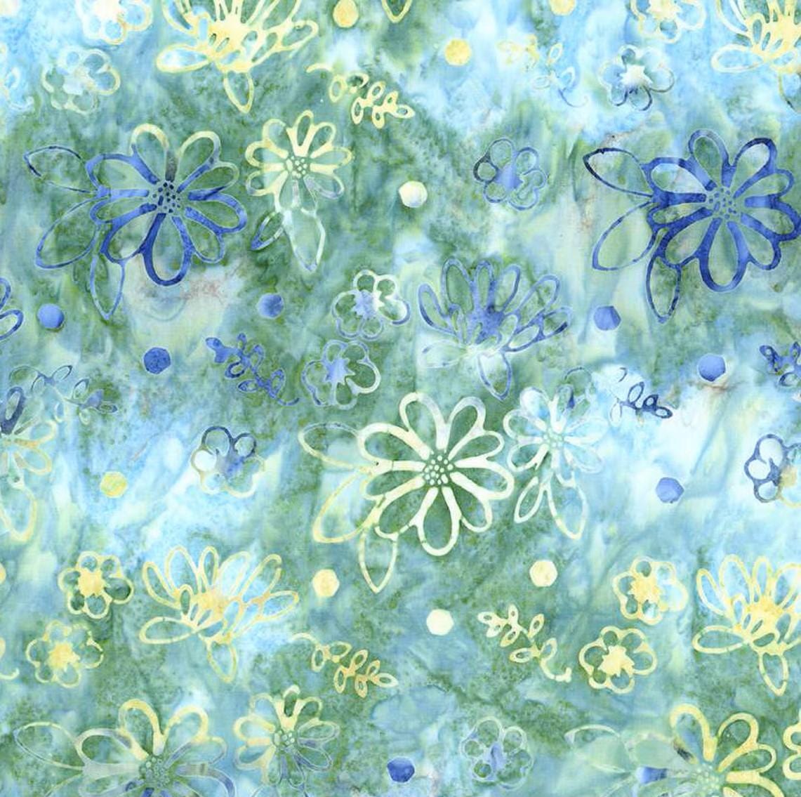 Watercolor Daisies - Caribbean Shale BT23240-281