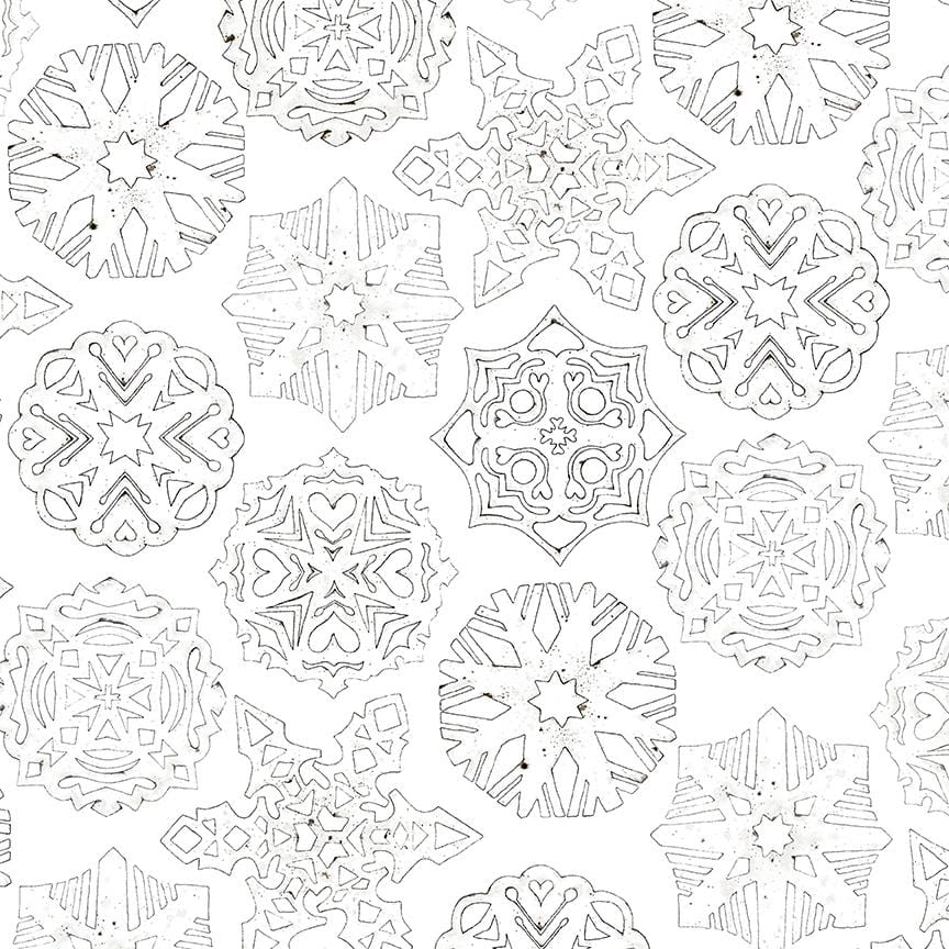 White As Snow - Snowflakes White C13564-WHITE