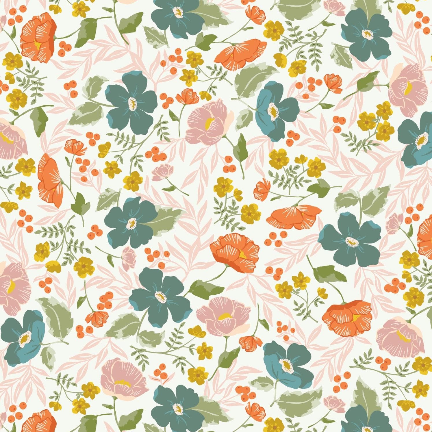 Winged Medley - Boho Blooms Cloud C15912-CLOUD
