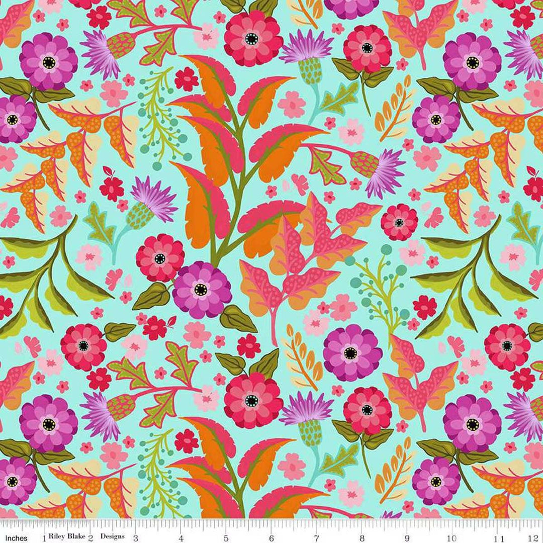Zinnia's - Floral Aqua CD16691-AQUA