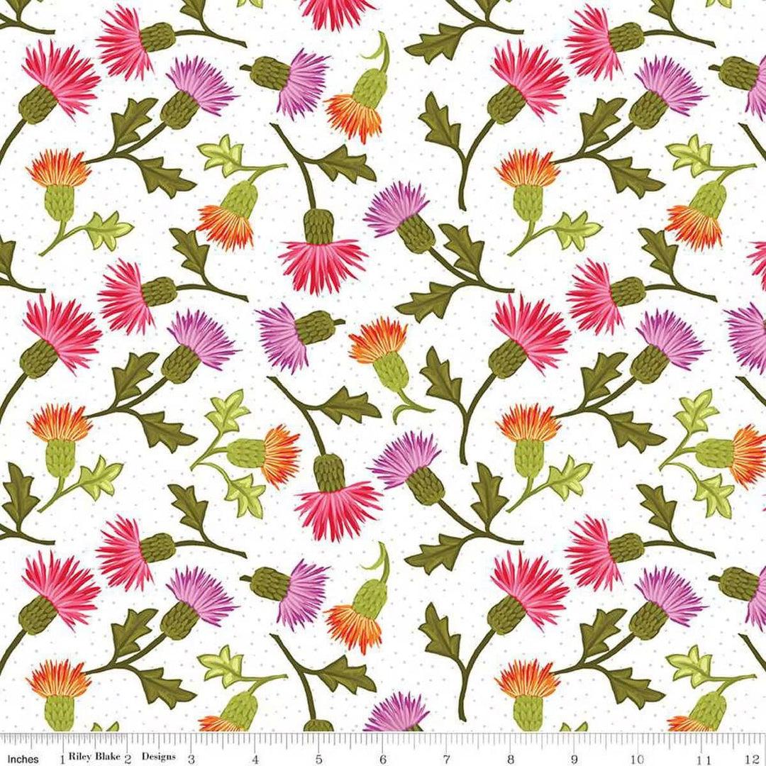 Zinnia's - Thistles White CD16692-WHITE