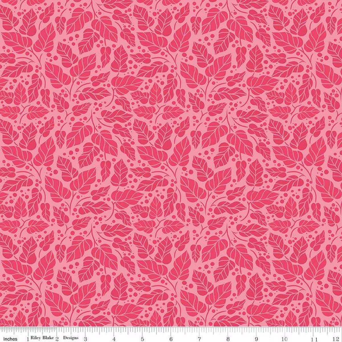 Zinnia's - Zinnia Leaves Pink C16694-PINK