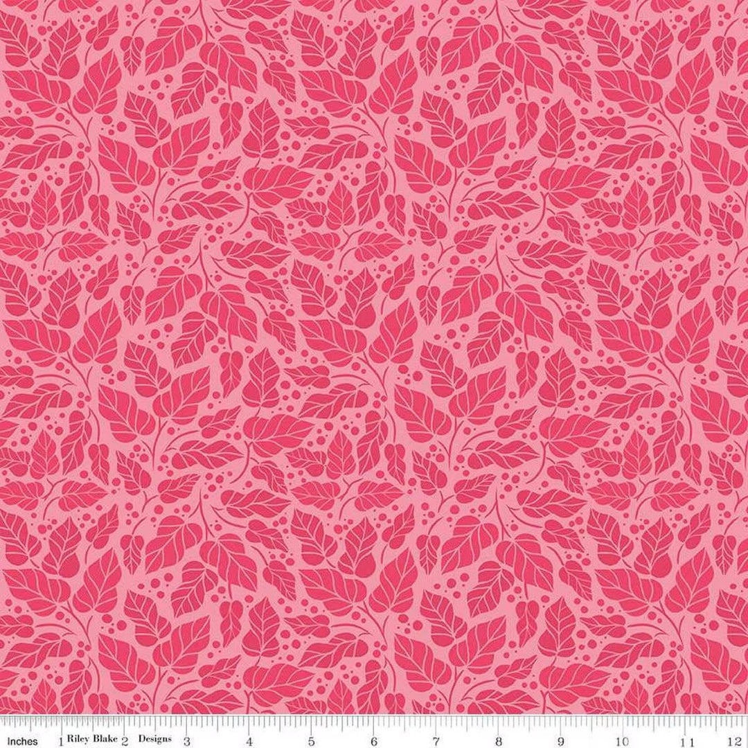 Zinnia's - Zinnia Leaves Pink C16694-PINK