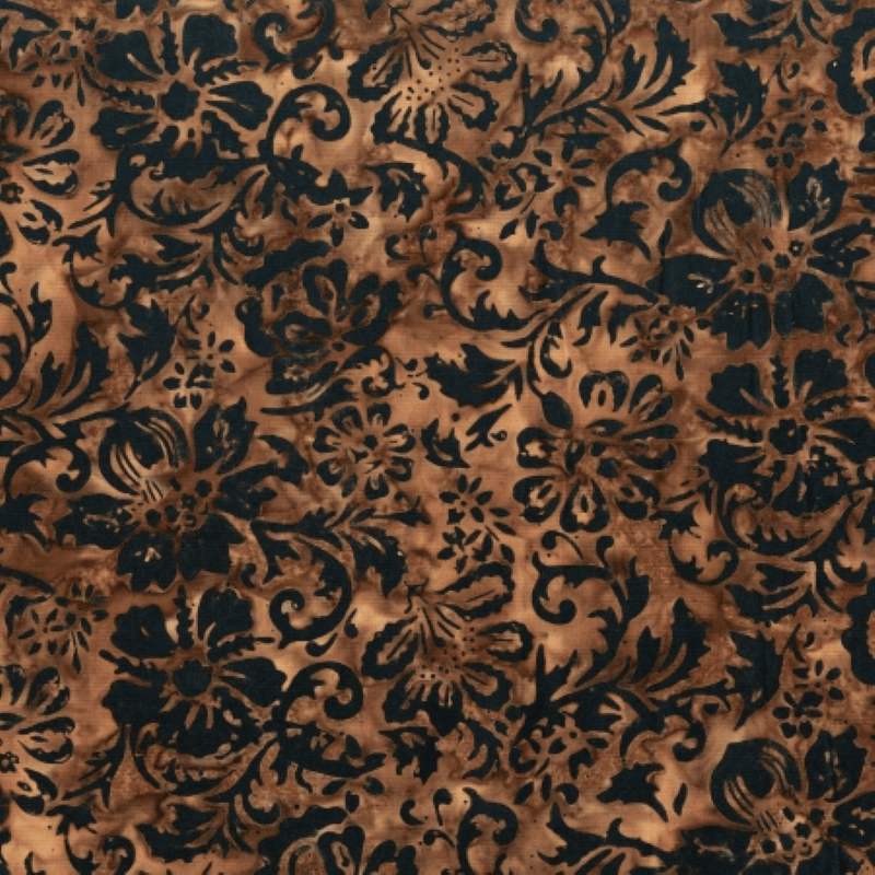 Nature Walk - Woodcut Floral Chestnut RJ1002-CH3B