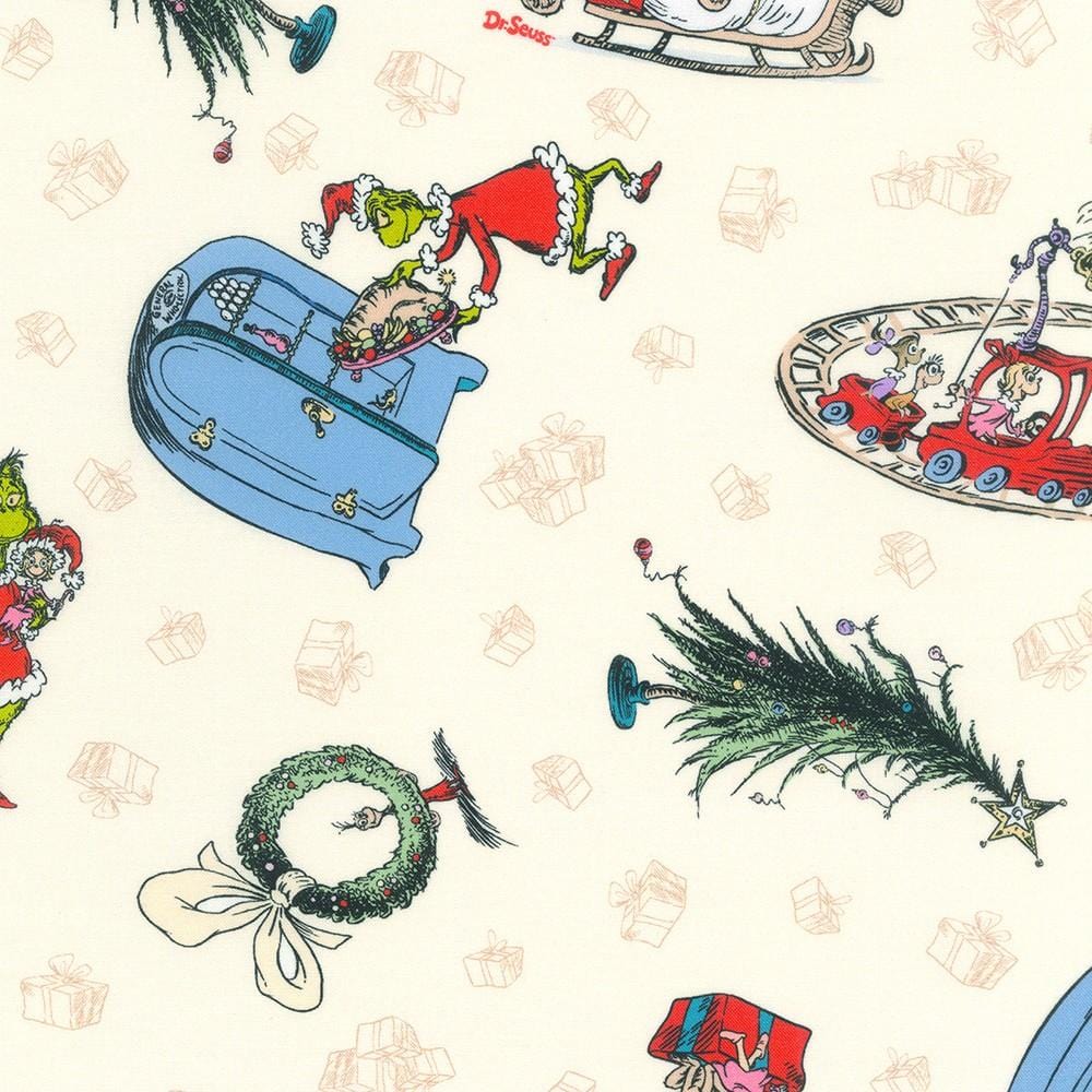 Wooville How The Grinch Stole Christmas Fabric By The Yard