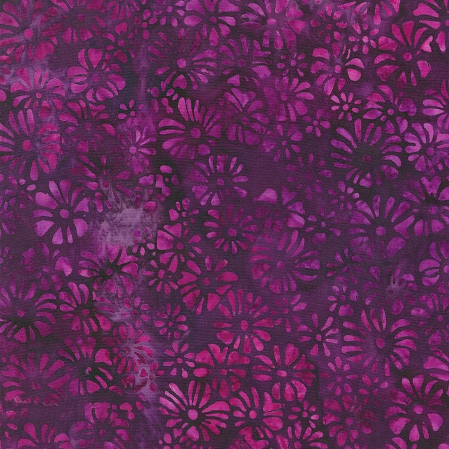 Robert Kaufman - Artisan Batiks: Sunrise Blossoms - Small Flowers Boysenberry AMD-21630-253