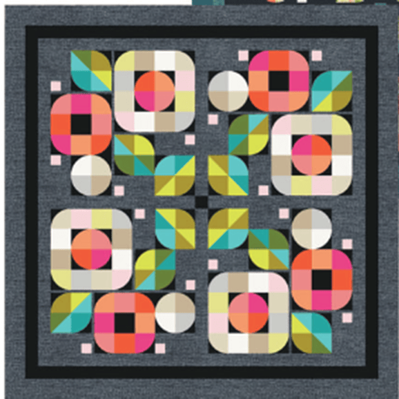 Precut! Mod Flower Box Quilt Kit - 78" x 78" MODFLWRBOX-CQK