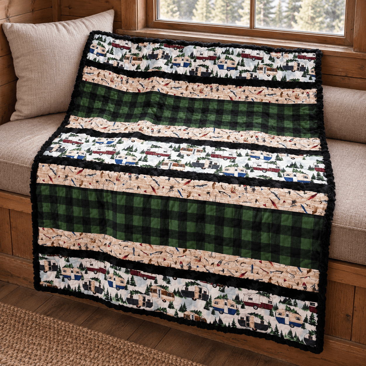 Crazy 8 Cuddle Quilt Kit - Happy Camper CKCRAZY8CAMPER