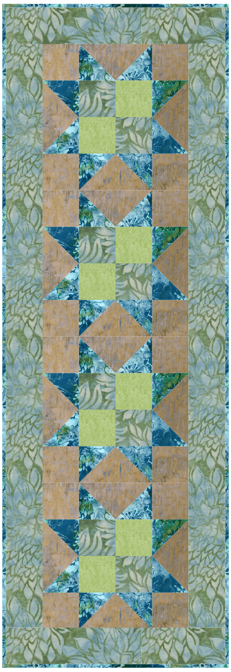 Grab & Go Star Table Runner - Bermuda GNG-STTR-BERMUDA