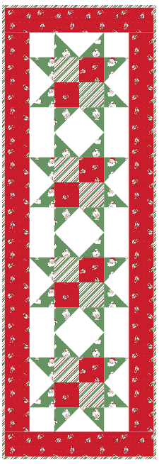 Grab & Go Star Table Runner - Santa GNG-STTR-SANTA