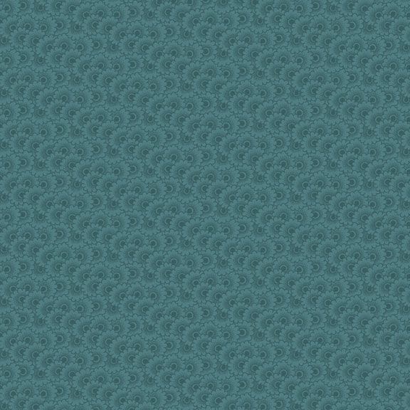 Lynn Wilder Hearthstone Cotton Fabric - Copper Trail Teal (Marcus Fabrics) R600543-TEAL