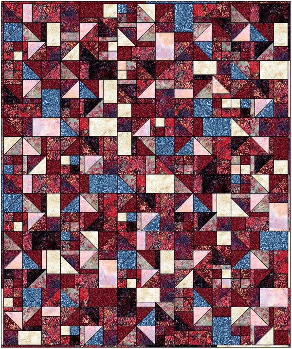 Precut! Gumballs Cranberry Scrappy Quilt Kit Precut! GMBLLCRANBERRY-QK
