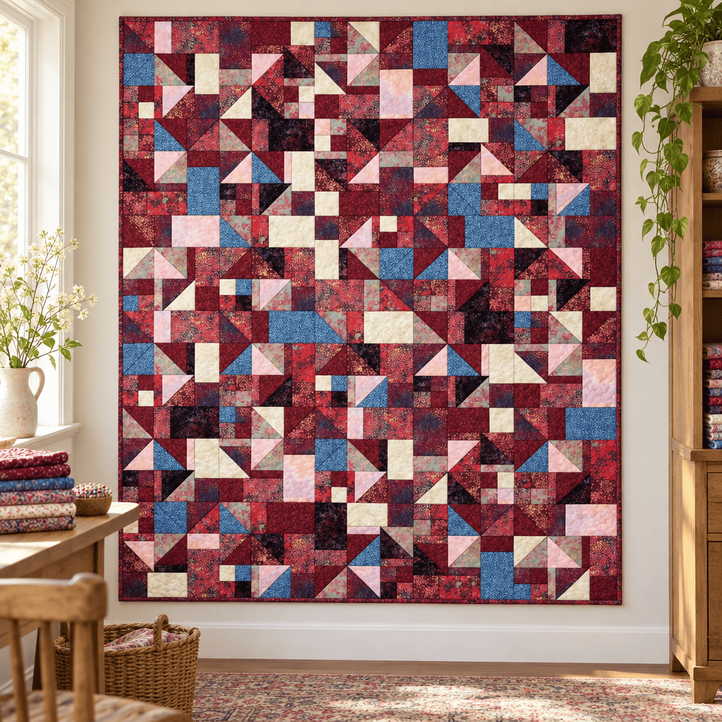 Precut! Gumballs Cranberry Scrappy Quilt Kit GMBLLCRANBERRY-QK
