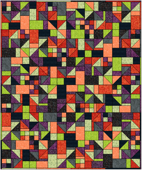 Precut! Gumballs Spooky Scrappy Quilt Kit Precut! GMBLLSPOOKY-QK