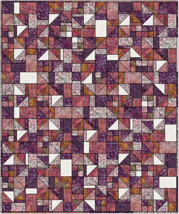 Precut! Gumballs Sunset Scrappy Quilt Kit Precut! GMBLLSUNSET-QK