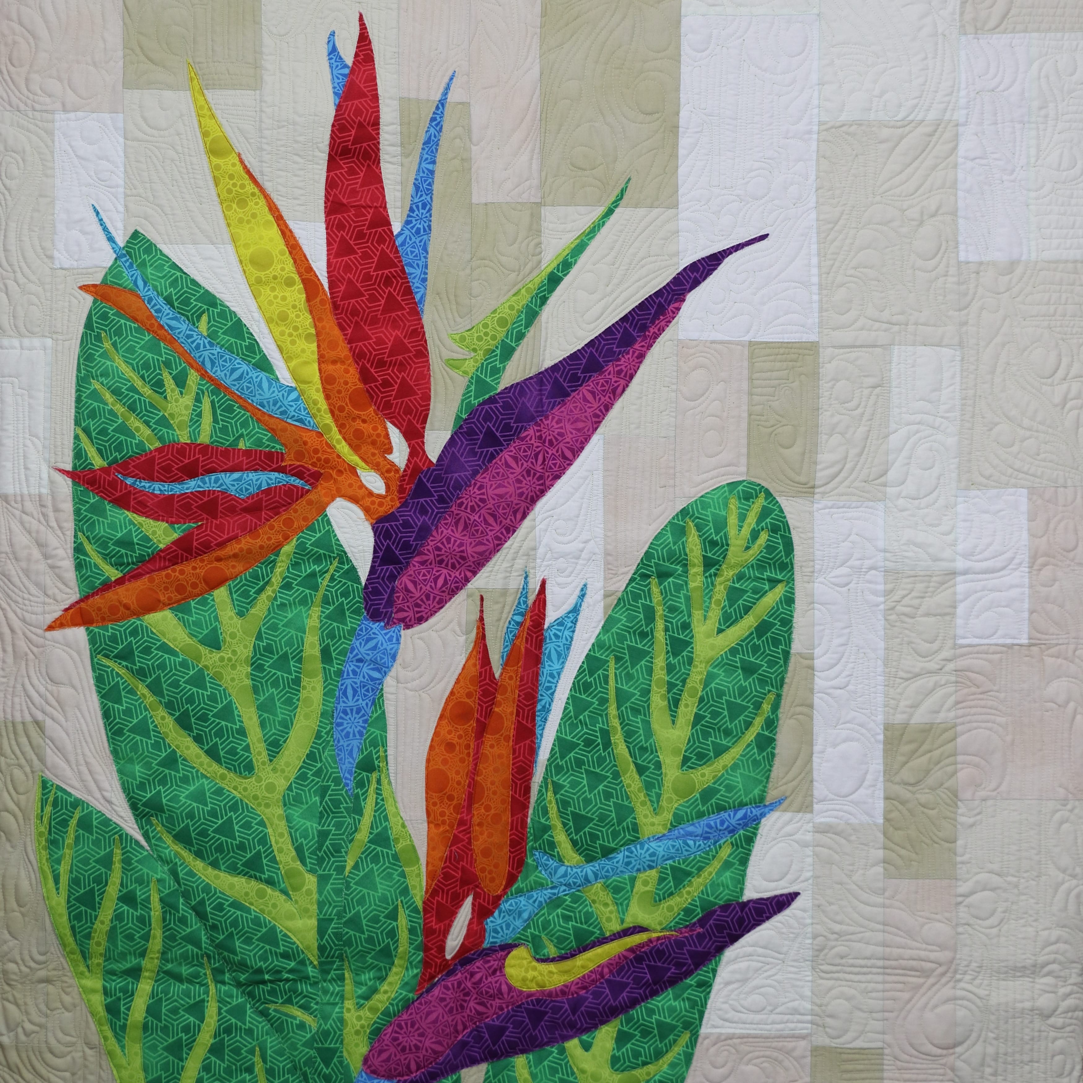 Precut! New Worlds Bird of Paradise Quilt Kit NWBRDPRDS2-QK